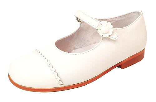K-1220 - White Cap Toe Mary Janes