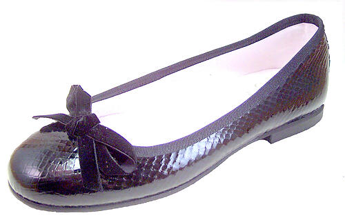 K-285 - Black Snake-Reptile Ballet Flats