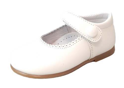 K-5327 - White Button Shoes