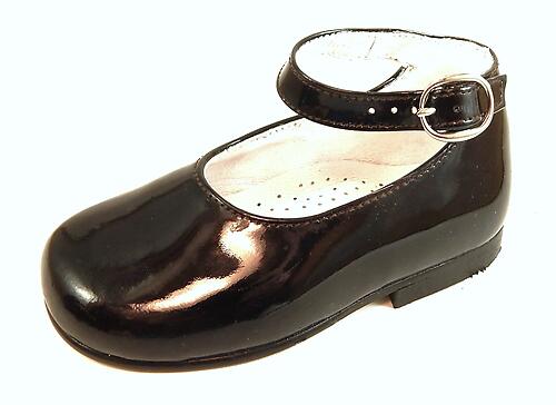 K-302 (Sale) - Brown Patent Ankle Straps