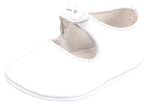 PR-236 - White Button Crib Shoes