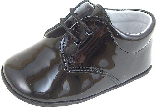 PR-240 - Black Patent Pram Shoes