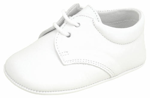 Baby Boys' Euro White Leather/Black Dress Crib Shoes DO-118S DE OSU Size 0-1 