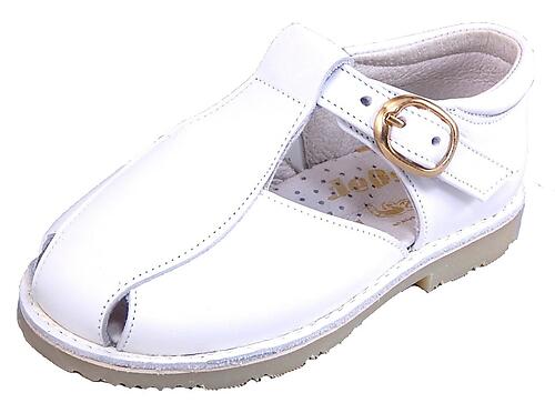 S-6579 (Sale) - White Leather Shoes/Sandals