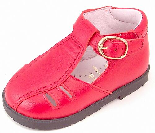 FARO F-3579 - Red T-Strap High Tops - Euro 19 Size 4