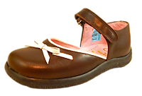 B-7106 - Brown Pink Mary Janes - Euro 25 Size 8