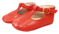 PR-338 - Red Crib Shoes - Euro 17 Size 2